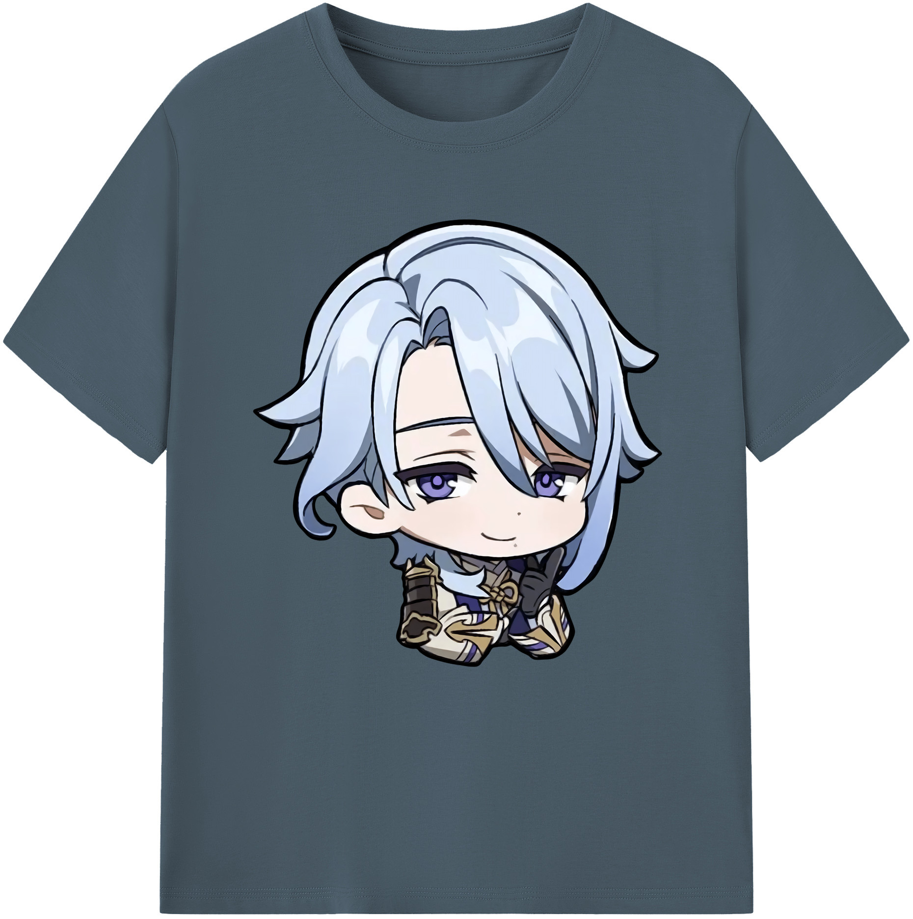 げんし神 神里綾人 かみさとあやと genshin Kamisato Ayato 綿100％半袖Tシャツ（フロントプリント）